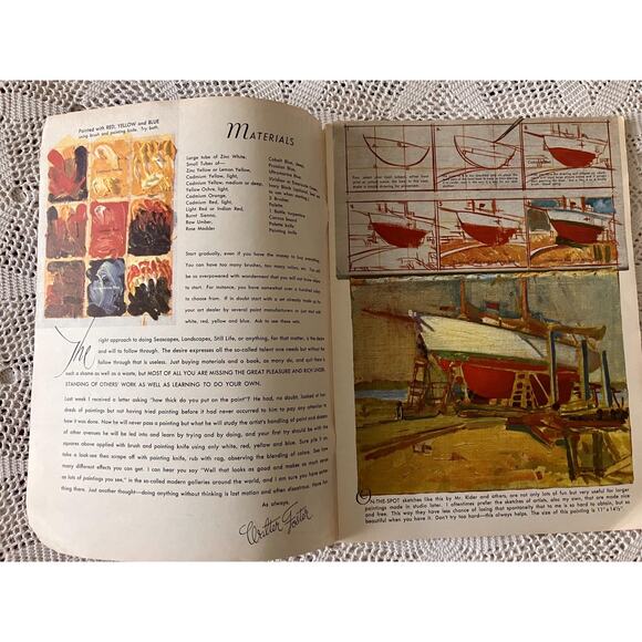 Vintage 1950s Walter Foster Art Instruction Book: Seascapes Painting Guide - Picture 2 of 5